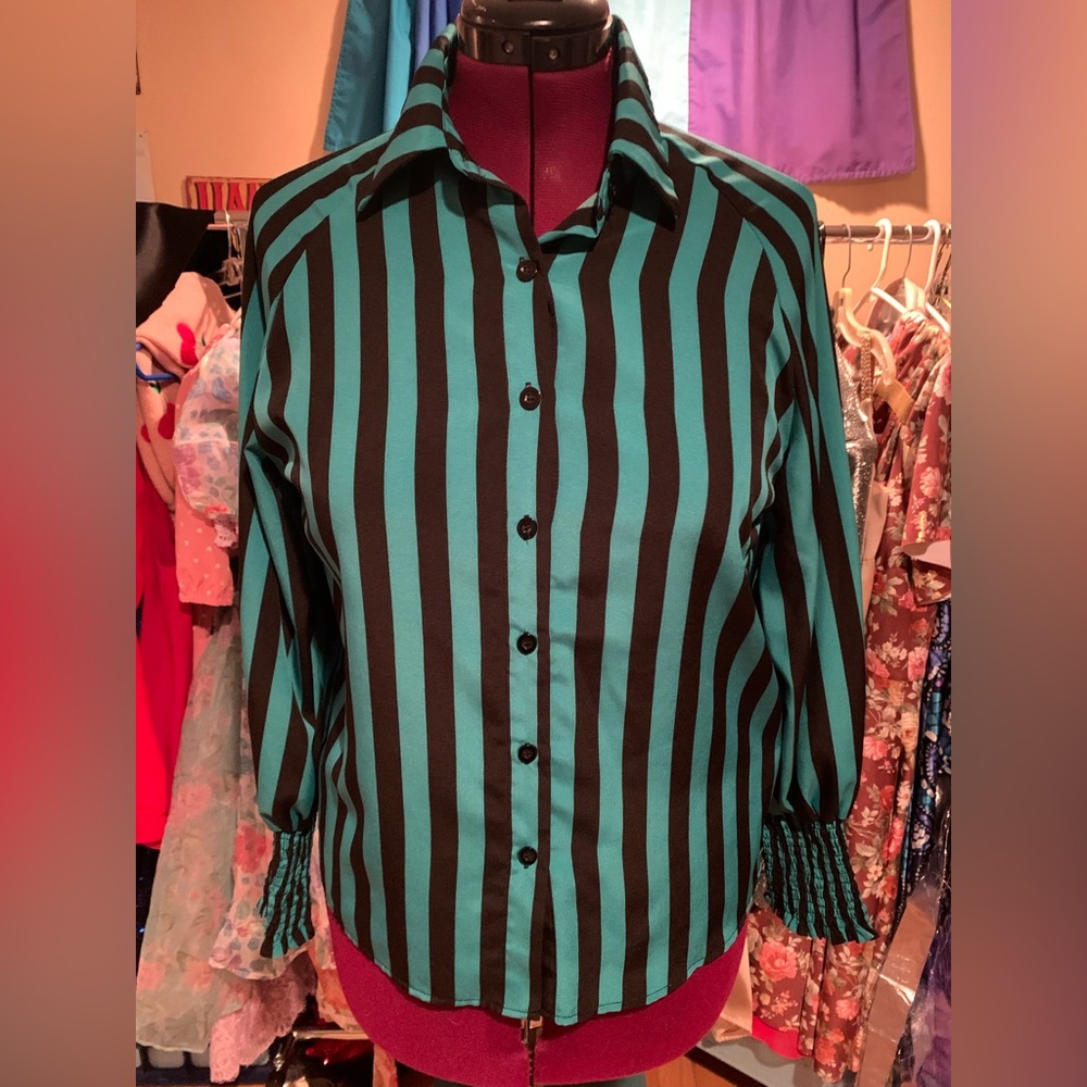Striped Raglan Sleeve Blouse